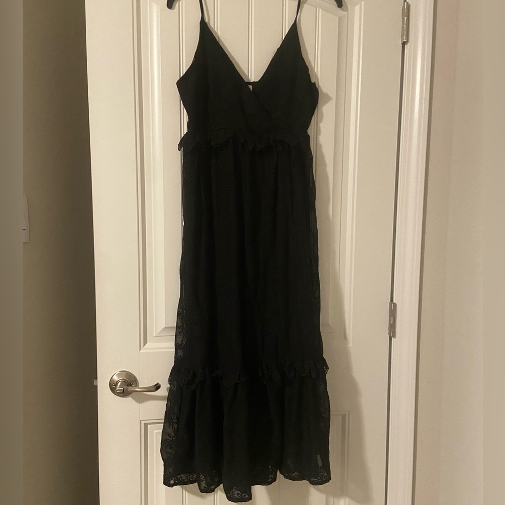black lace dress